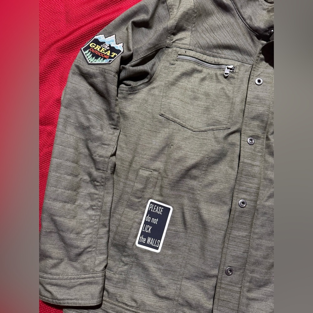 REI Bomber Jacket with Graphic Patches - Picture 3 of 13